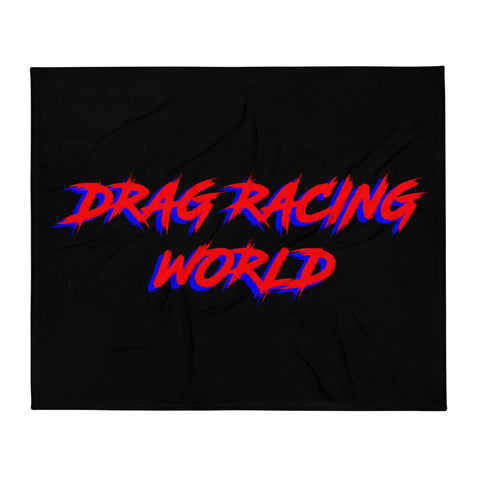 Drag Racing World Throw Blanket